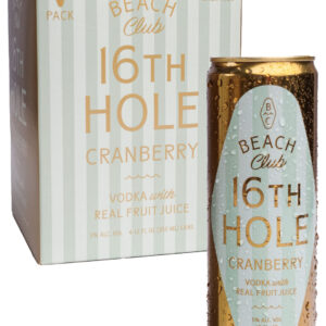 Beach Club Brewing - Ready to Drink Hard Seltzer with Real Fruit Juice. 4-Pack and Can - 16th Hole Cranberry Flavor