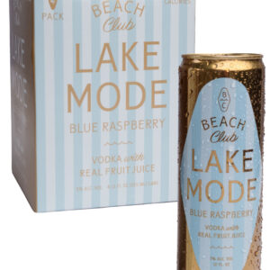 Beach Club Brewing - Ready to Drink Hard Seltzer with Real Fruit Juice- Lake Mode Blue Raspberry Flavor - 4-Pack and Can