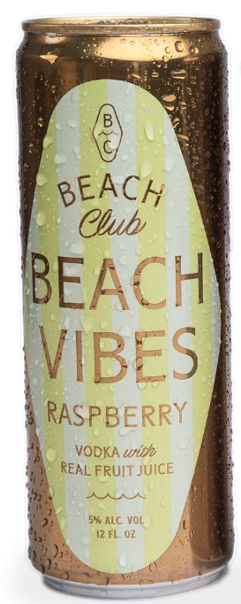 Get a can of Beach Club "Beach Vibes" Raspberry Flavored Hard Seltzer or Spiked Seltzer